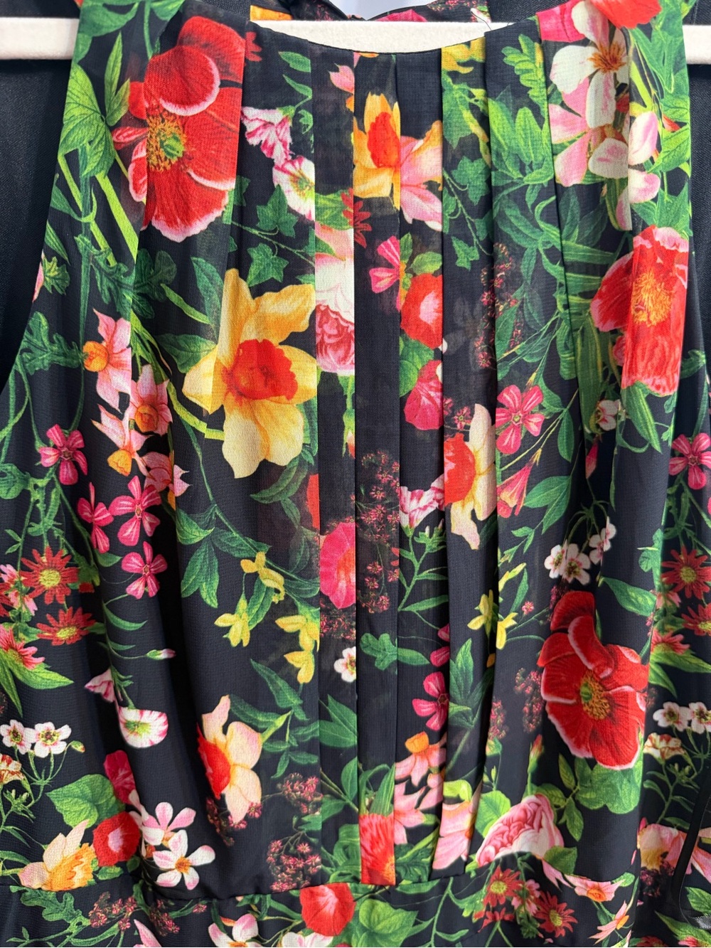 NWT Betsy & Adam Women’s Floral Print Ruffle Long Dress Size 8 - Picture 8 of 9